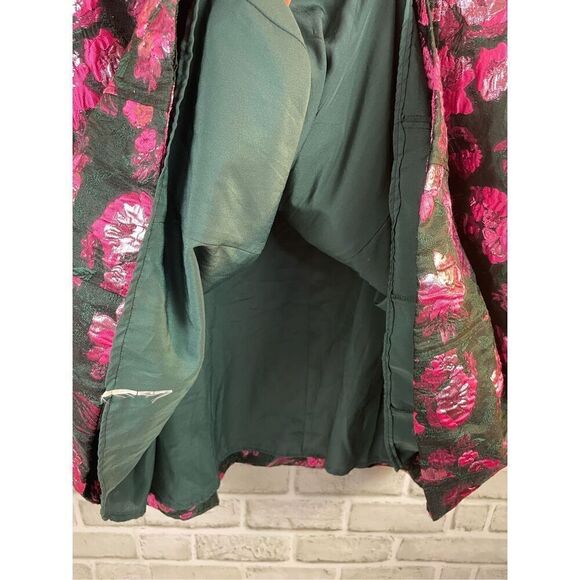 Lilly Pulitzer Leya Metallic Floral Jacquard Dress Evergreen Size 16 Like New - Picture 8 of 11